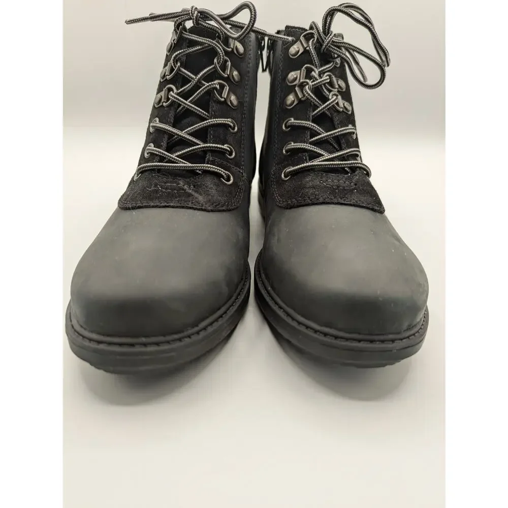 Clarks | Raisie Vita Boot Ankle Leather Zip Up & Tie | Sz 9.5 W - Picture 3 of 12